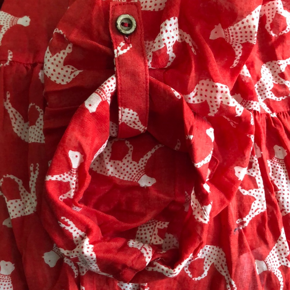 Anthropologie Maeve Leopard sheer pintuck top - Picture 4 of 4